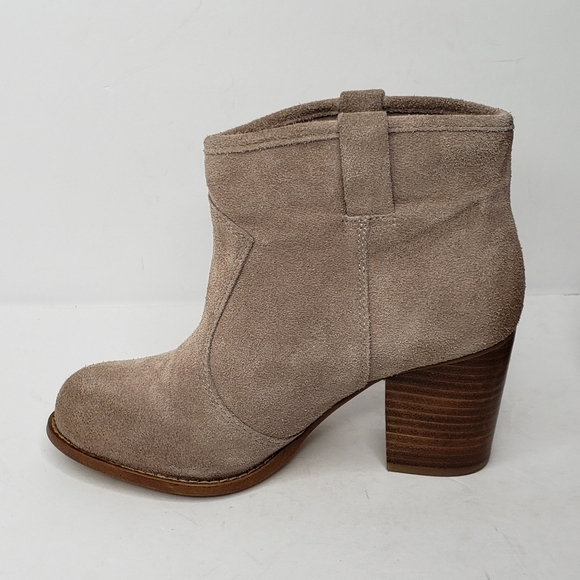 Anthro Splendid Lakota Tan Suede Ankle Booties - Picture 8 of 16